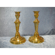2 antique brass Candlesticks, 17 cm