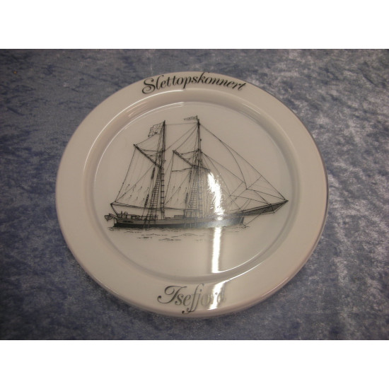 Holmegaard glass Ships plates, 1971-1990, 19.3 cm