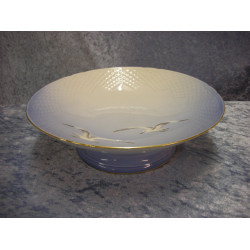 Seagull with gold, Bowl on foot no 206, 7x24 cm, Factory first, B&G