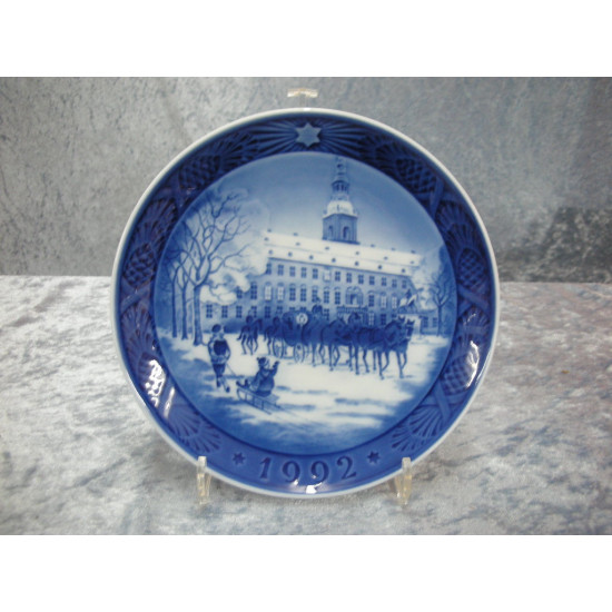 Christmas Plate 1992, 18.5 cm, Factory first, Royal Copenhagen