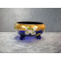 Blue glass Bowl with gold and enamel, 5.5x10.5 cm, V & L