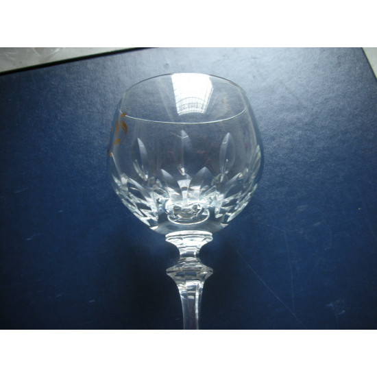 Crystal glass with gold initials L H, Cognac / Brandy, 11x5.5 cm