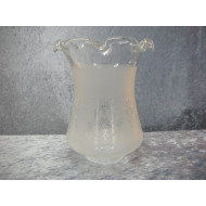Glass Dome in frosted and clear glass with pattern, 20.5x16.5 cm