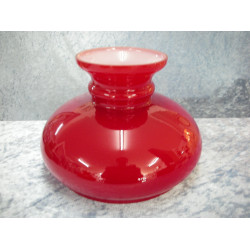 Glas Kuppel rød, 15x21.5 cm, Holmegaard