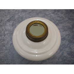 Opalhvid Glasbeholder / Kurvebeholder til petroleum / olie, 12x14.5 cm
