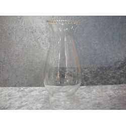 Lamp glass onion shape with serrated edge, 19 cm in height and 6.3 cm in diameter at the bottom