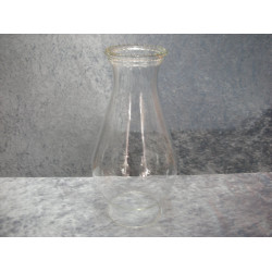 Lamp glass onion shape with pearl edge, 22 cm in height and 7.5 cm in diameter at the bottom