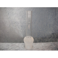Lampeglas matteret i bunden, 26 cm i højden og 6.1 cm i diameter i bunden