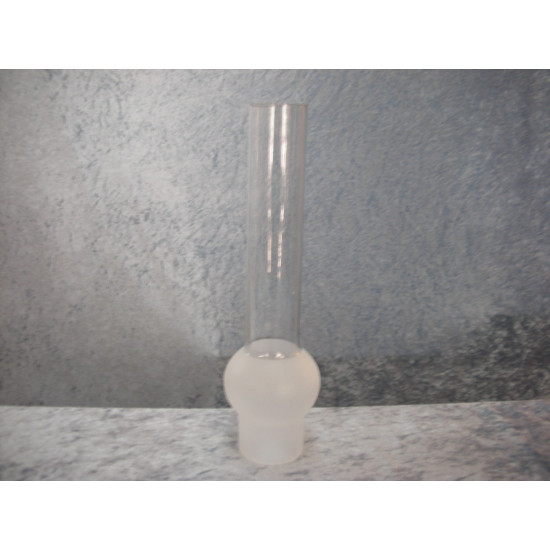 Lamp glass frosted at the bottom, 26 cm in height and 6.1 cm in diameter at the bottom