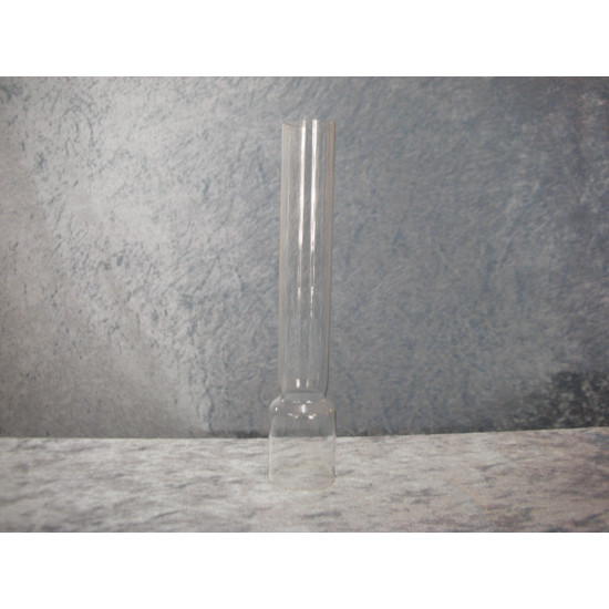 Lamp glass straight shape, 17.3 cm in height and 3.3 cm in diameter at the bottom