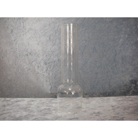 Lamp glass straight shape, 17.3 cm in height and 5.3 cm in diameter at the bottom