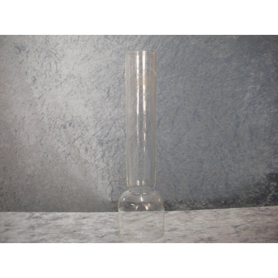 Lamp glass straight shape, 19.6 cm in height and 6.1 cm in diameter at the bottom