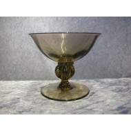 Viol, Ice glass smoky topaz, 8.5x10 cm, Holmegaard