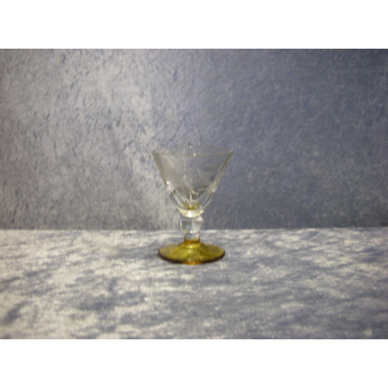 Lis glass yellow, Schnaps, 6.5x5 cm, Kastrup