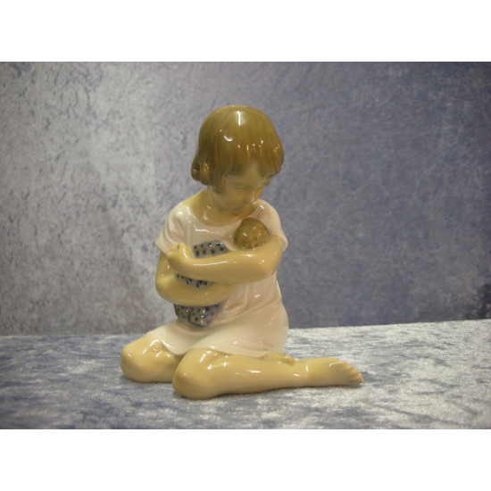 Girl with doll no 1938, 13x11 cm, Factory first, RC