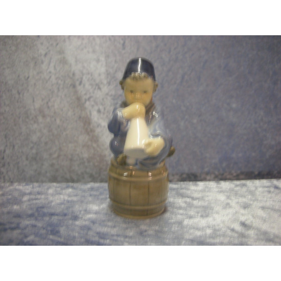 Boy with horn no 3689, 11 cm, Factory first, RC