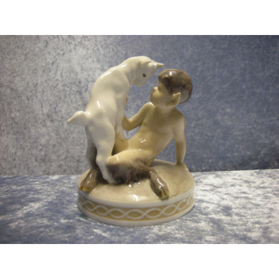 Faun / Pan with goat no 498, 13 cm, Factory first, RC