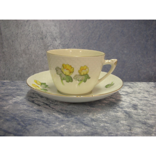 Winter aconite, Chocolate cup / large coffee cup set no 103+475, 6x8.8 cm, Factory first, B&G