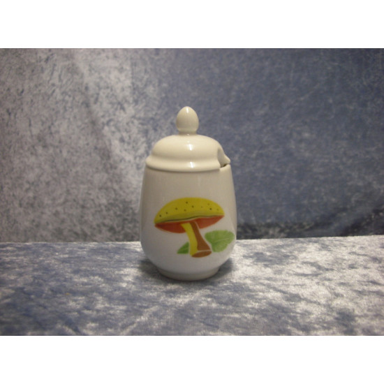 No 50 with Fruit and Vegetables, Mustard jar, 9 cm, Lyngby