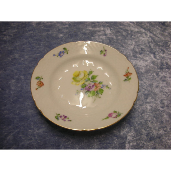 Saxon Flower Hand painted, Flat Cake plate, 14 cm, Factory first, B&G