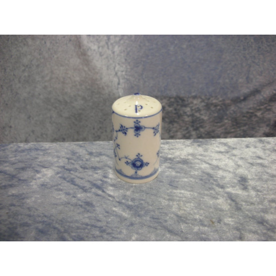 Fluted / Blue painted, Pepper pot no 1088, 7 cm, Factory first, B&G