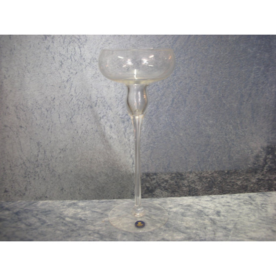 Fontaine glas, Lysestage, 26.5x10 cm, Holmegaard