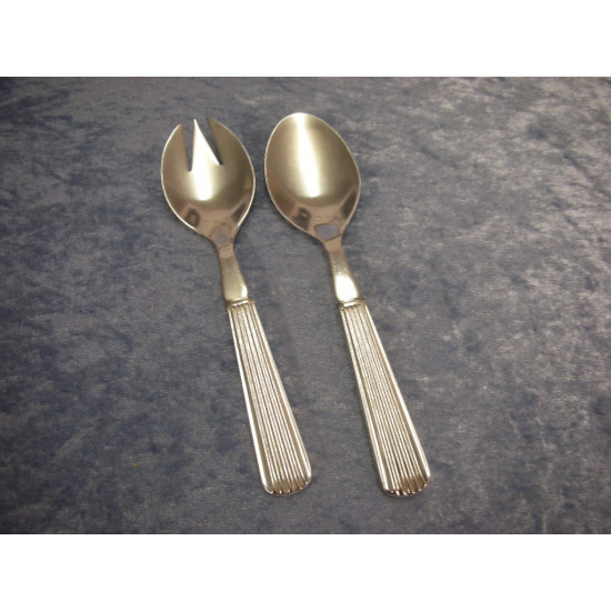 Various silver cutlery 17, Salad set with steel, 17 cm