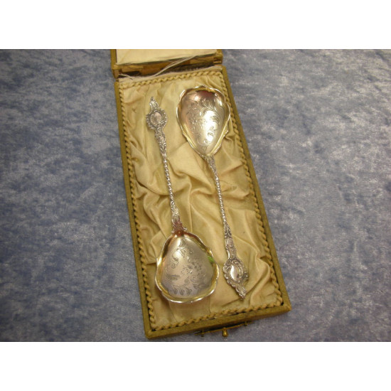 Various silver cutlery 36, 2 Serving spoons, 14.5 cm