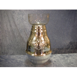 Sølvplet Vase med glasindsats stor, 31 cm