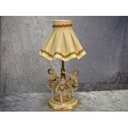 Porcelain with laces, Lamp, 36 cm incl. screen