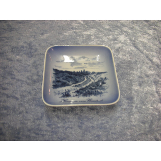 Plate / Dish no 985/13, Army road over Graahede, 8.2x8.2 cm, Factory first, RC