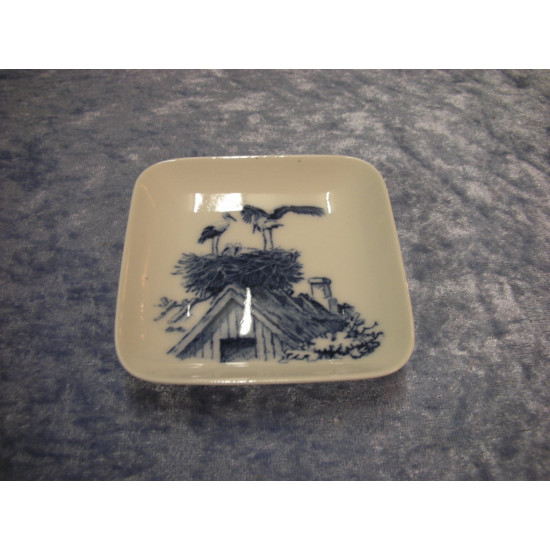 Plate / Dish no 2985-5, Storks nest, 8.4x8.4 cm, Factory third, RC