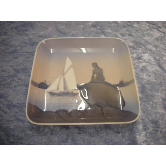 Plate / Dish no 1300/6531, The little Mermaid, 12.5x12.5cm, Factory first, B&G