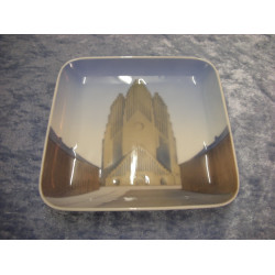 Plate / Dish no 1300/6532, Grundtvig churc, 12.5x12.5cm, Factory first, B&G