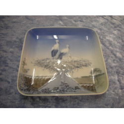 Plate / Dish no 1300/6583,  Stork's nest, 12.5x12.5cm, Factory first, B&G
