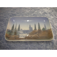 Dish no 1301/6556, The city with the beautiful towers, 19.5x12.8 cm, Factory first, B&G