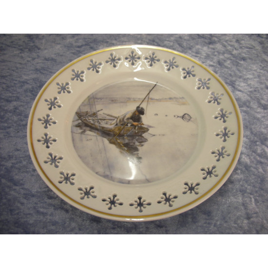 Carl Larsson plate no 8732, Fishery, 21.8 cm, RC/ B&G