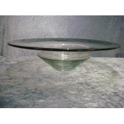 Unique glass, Torben Jorgensen, Bowl / Dish faded green, 10x37.5 cm, Holmegaard