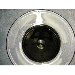 Unique glass, Torben Jorgensen, Bowl / Dish black, 10.5x47 cm, Holmegaard