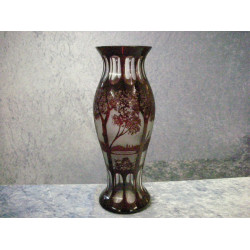 Bøhmisk glas, Vase, 25.5x8.5 cm