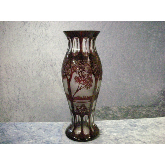 Bohemian glass, Vase, 25.5x8.5 cm