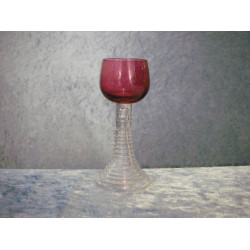 Rømer glas, Snaps lyserød, 10x3.5 cm