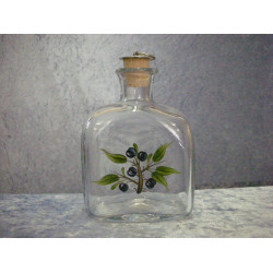 Flora Karaffel / Brændevins flaske, 16x11x5.5 cm, Holmegaard