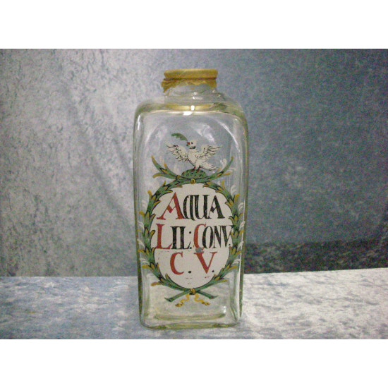 Pharmacy bottle / Pharmacy glass 1979, Aqua Lil: Conv. C.V., 22 cm, Holmegaard