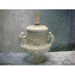 Petroleum lamp white for electricity with cats, 34x25x18 cm