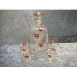 Carafe with 6 glasses, 20 and 5 cm, Holmegaard