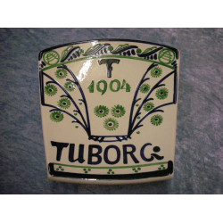 Tuborg bryggeri platte 1904, 22x20 cm, Aluminia