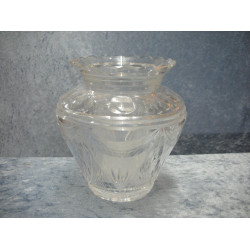Crystal Vase with glass insert, 16x11.5 cm