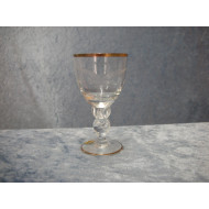 Seagull glass with gold, Port Wine / Liqueur, 9.3 cm, Lyngby