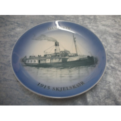 Danish Marine plate no 32, 2002, Steamship, Skjelskør 1915, 18 cm, Factory first, Midtgaard